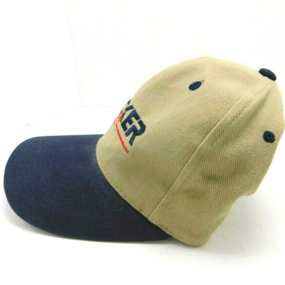 Wacker Club Michigan Hotel Hat Cap Strapback Tan Navy Blue Bill - Picture 4 of 8